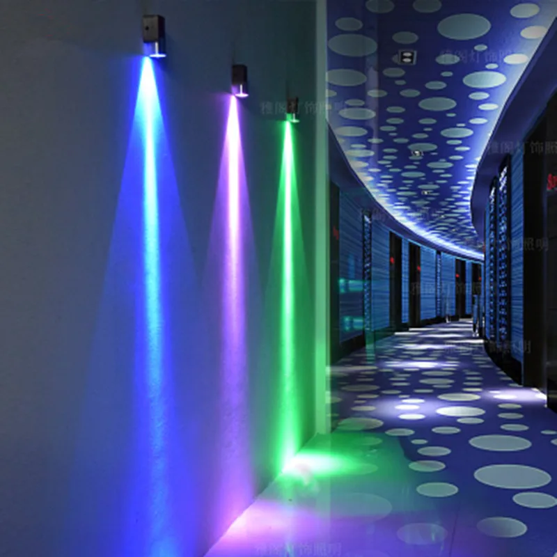 Lampe murale de couloir à lumière colorée, lampe murale LED avec rétroéclairage, lampes de bar KTV, lampe murale intérieure colorée, vente directe d'usine !
