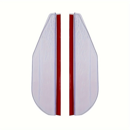 Auto-Rückspiegelvisier, regendichte Abdeckung, augenbrauenförmig, universell geeignete Rückspiegel-Sonnenblende für die meisten Autos, LKWs und SUVs, 2 Stück Image