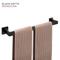 Badezimmer-Accessoires-Set Edelstahl beinhaltet Handtuchhalter/Kleiderhaken/Toilettenpapierhalter/Badezimmer-Turmregal mattschwarz 1oder3oder4tlg