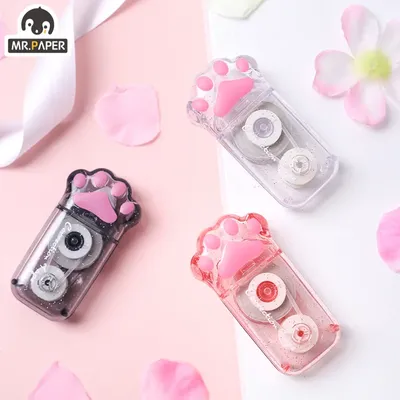 Mr. Paper 3 Style Cute Cat Claw Correction Tape Creative Large Capacity Cute School Supplies