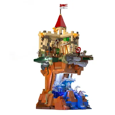 Creative Expert MOC FunWhole F9005 Castle on The Cliff Tower Model 1044PCS Building Blocks Brick