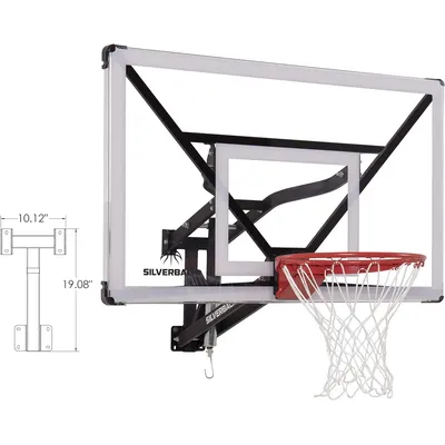 NXT 54" Wall Mounted Adjustable-Height and Fixed Basketball Hoop with QuickPlay Design