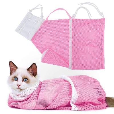 Cat Bathing/Grooming Bag Anti-Bite and Anti-Scratch for Bathing Nail Trimming Medicine TakingInjection Adjustable Multifunctional Breathable Restraint Shower Bag