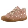 Lauflernschuh NATURINO "COCOON", Kinder, Gr. 21, rosa (rosa, herzchen), Veloursleder, Glitzer, casual, Schuhe, Barfußschuh mit Wechselfußbett, Größenschablone zum Download