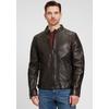 Lederjacke MAURITIUS "MMAdelmo", Herren, Gr. M, braun, Obermaterial: 100% Schafsleder. Futter: 100% Baumwolle. Ärmelfutter: 100% Polyester, unifarben, regular fit, Langarm eingesetzt abgesteppt, Jacken, mti Reißverschluss, Stehkragen