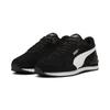 Sneaker PUMA "ST RUNNER V4 SD", Gr. 44,5, schwarz-weiß (puma schwarz, puma weiß, puma silber), Leder, sportlich, Schuhe