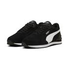 Sneaker PUMA "ST RUNNER V4 SD", Gr. 47, schwarz-weiß (puma schwarz, puma weiß, puma silber), Leder, sportlich, Schuhe