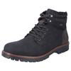 Winterstiefelette RIEKER, Herren, Gr. 48, schwarz (schwarz, dunkelbraun), Lederimitat, Textil, sportlich, Schuhe, Winterboots, Schnürstiefelette mit TEX-Membran