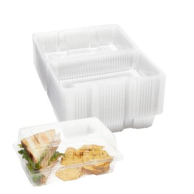 50Pcs Clear Plastic Disposable Food Containers with Lids