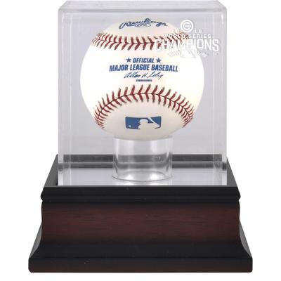 Baseball-Vitrine mit Logo der Chicago Cubs 2016 MLB World Series Champions aus Mahagoni Image
