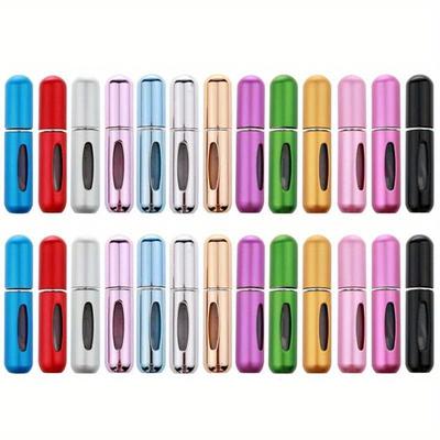 TEMU 20pcs 5ml Mini Refillable Perfume Bottle With Spray Scent Pump Empty Cosmetic Container Atomizer Bottle For Travel Tool