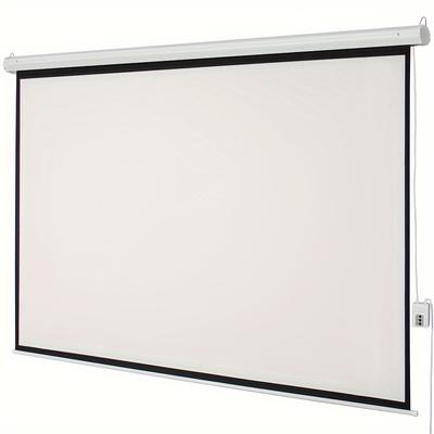 TEMU 100" 4:3 80" X 60" Viewing Area Motorized Projector Screen With Remote Control Matte White