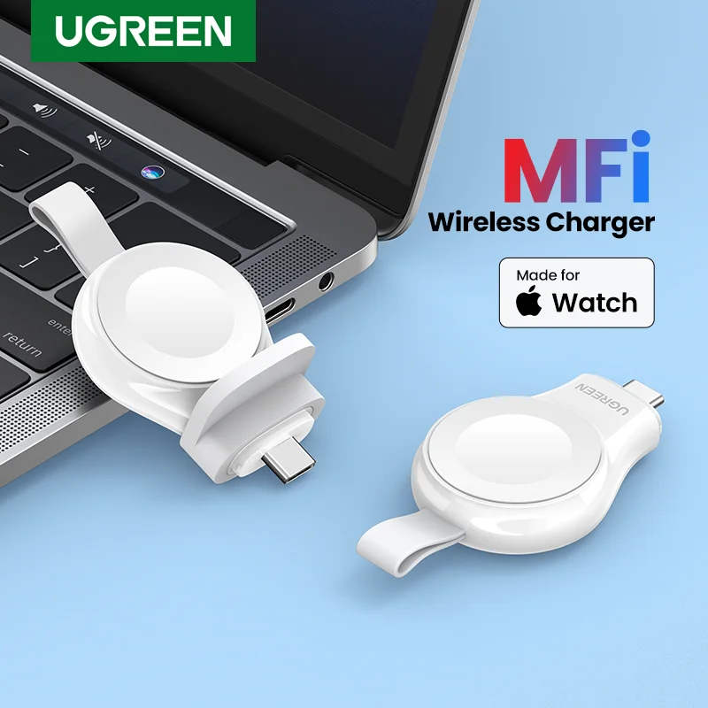 UGREEN MFi per Apple Watch caricabatterie rapido caricabatterie Wireless USB portatile tipo C magnetico per Apple Watch Ultra 2 9 8 7 SE