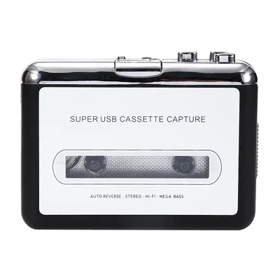 USB Cassette Converter Cassette Tape to MP3/WAV Digital Audio Music Player Rechargable Cassette