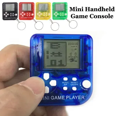 Portable Mini Pocket Classic Game Machine Keychain Ring Anti Lost Retro Nostalgic Kid Handheld Game