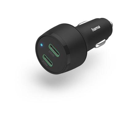 00201632 Auto-Schnellladegerät, 2x usb-c Power Delivery/Qualcomm®, 45 w, Schwarz (00201632) - Hama