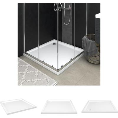 The Living Store Duschtasse abs Quadratisch Weiß 80x80 cm - Duschwannen - Weiß Image