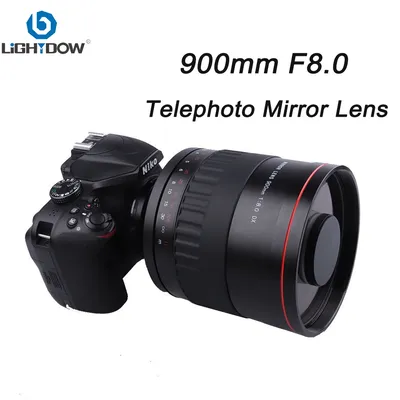Lightdow 900mm F8.0 Telephoto Mirror Lens Camera Lens for Canon Eos Rebel T2i 50D 40D 850D 800D 600D 4000D 2000D 1300D 1200D