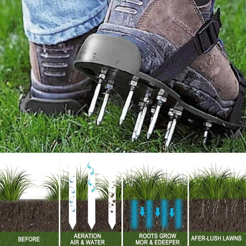 Gras nägel Garten Wanderschuhe Rasen be lüfter Sandalen Gartengeräte Garten nägel Gras Lockerung werkzeuge Garten Gras fräsen