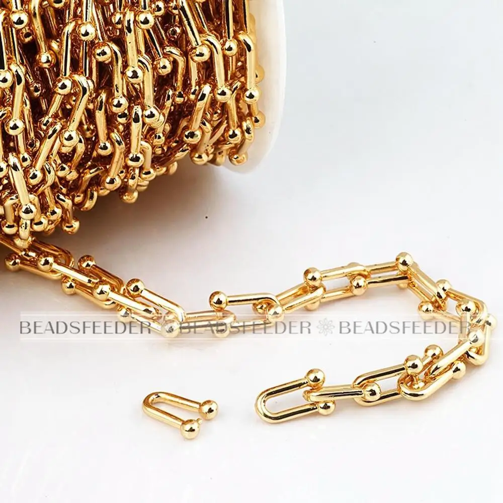 Abnehmbare abnehmbarer clip U link form kette, schwarz/silber/rose gold überzogen mit reales gold, nicht einfach zu trüben, 10mm breite, 1 meter