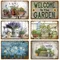 Panneau D.lique Rétro avec Fleurs et Oiseaux, Décoration de Jardin, Art Mural, Vintage, 18 Signe, Plaque de Maison, Décor de Chambre, Peinture de Jardin, Cadeau de Ferme