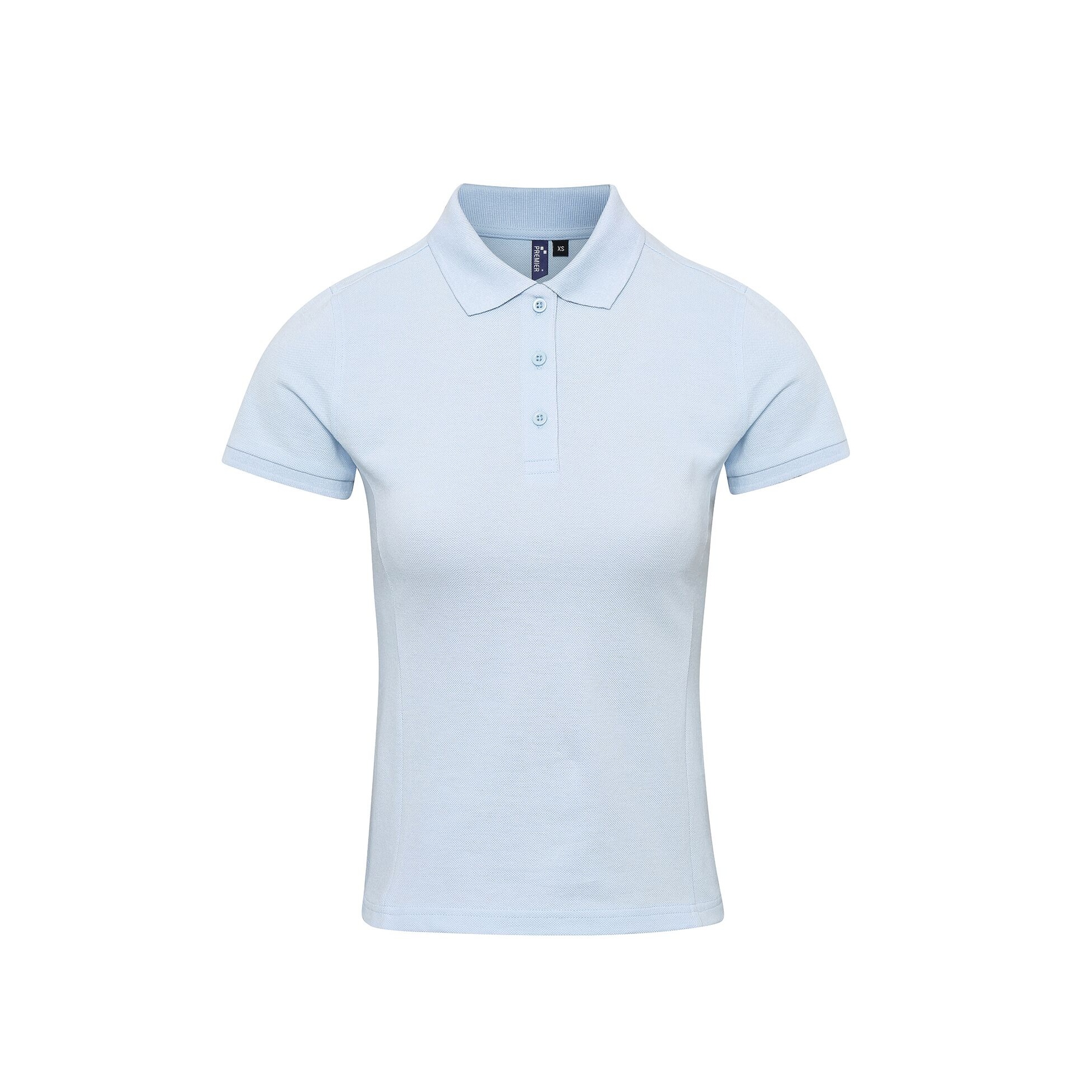Premier Damen Polo-Shirt Coolchecker mit CoolPlus (Hellblau) Image