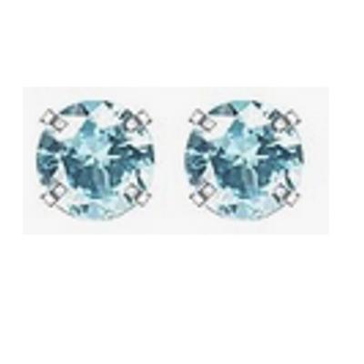 Luxenter Ohrringe mit Aquamarin-Zirkonia in Silber - Konir Image