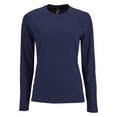 SOLS Damen T-Shirt Imperial, langärmlig (Marineblau) Image