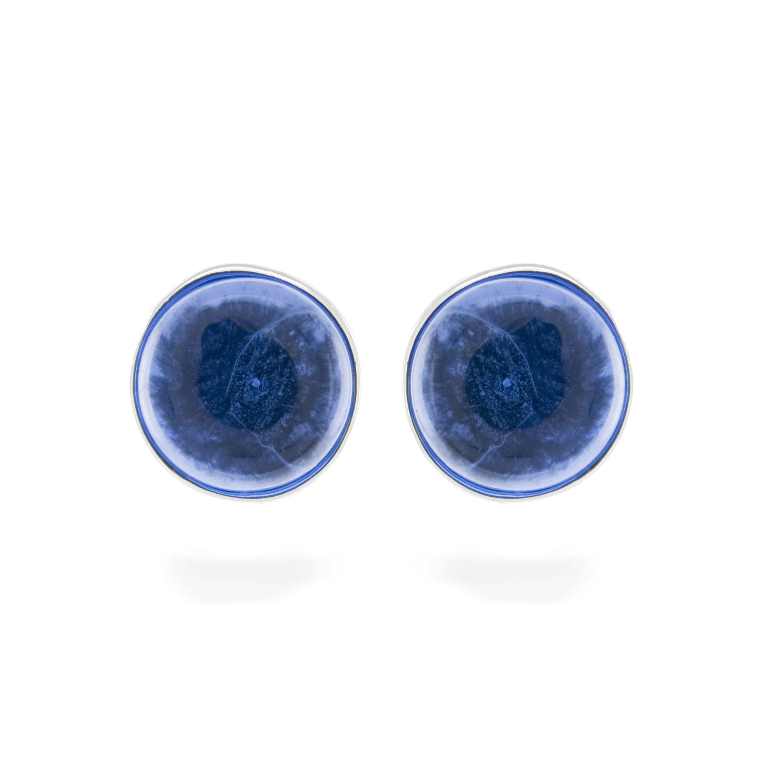 Luxenter essential Ohrringe aus 925er Sterlingsilber und hydrothermalem Lapislazuli-Quarz mit rhodinierter Oberfläche Image