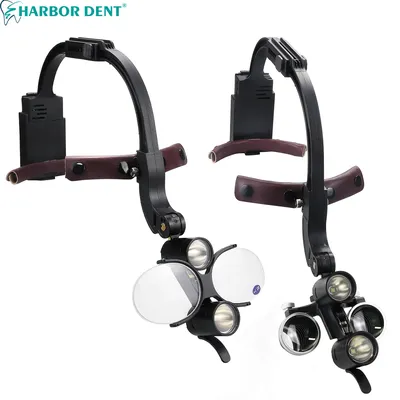 5W Dental LED Head Light Lamp 2.5X 3.5X Dentisit Surgical Headlight Magnification Binocular Loupes