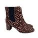 J. Crew Shoes | J. Crew Calf Hair Heeled Chelsea Boots Ankle Bootie Brown Spotted Aa523 Size 9.5 | Color: Brown/White | Size: 9.5