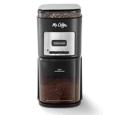 Mr. Coffee Burr Mill Large-Capacity Automatic Coffee Grinder with 12 Custom Grinders