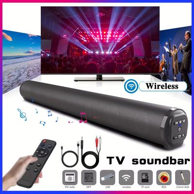 TEMU Home Theater Sound Bar For Tv, Surround Sound System, Tv Speaker Soundbar, , Black, Includes Remote Control, 21 Inch