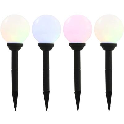Solar-Außenleuchten 4 Stk. led Kugelförmig 15 cm rgb Vidaxl Image