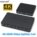 Splitter HDMI 1 in 4 out Switcher video HD 4K Adattatore cavo compatibile HDMI Hub 1x4 per monitor portatile PS4 TV Box Proiettore