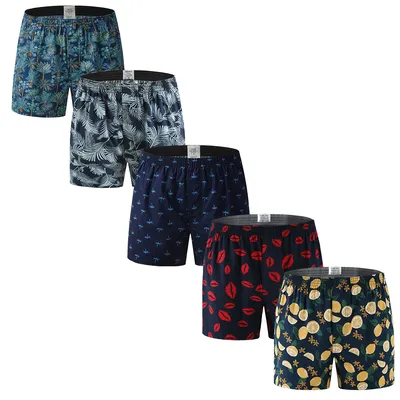 Männer Höschen Baumwolle BoxerShorts männer Unterwäsche Weiche Elastische Boxer Shorts für Männliche Image