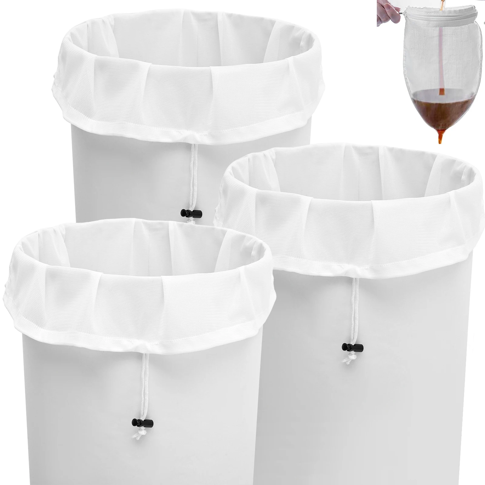 Sojamilch Wein Bier Filterbeutel Nuss Milchbeutel Tee Kaffee Öl Joghurt Filternetz Mesh Küche Lebensmittel Feinmaschiges Sieb Beutel Sieb Image