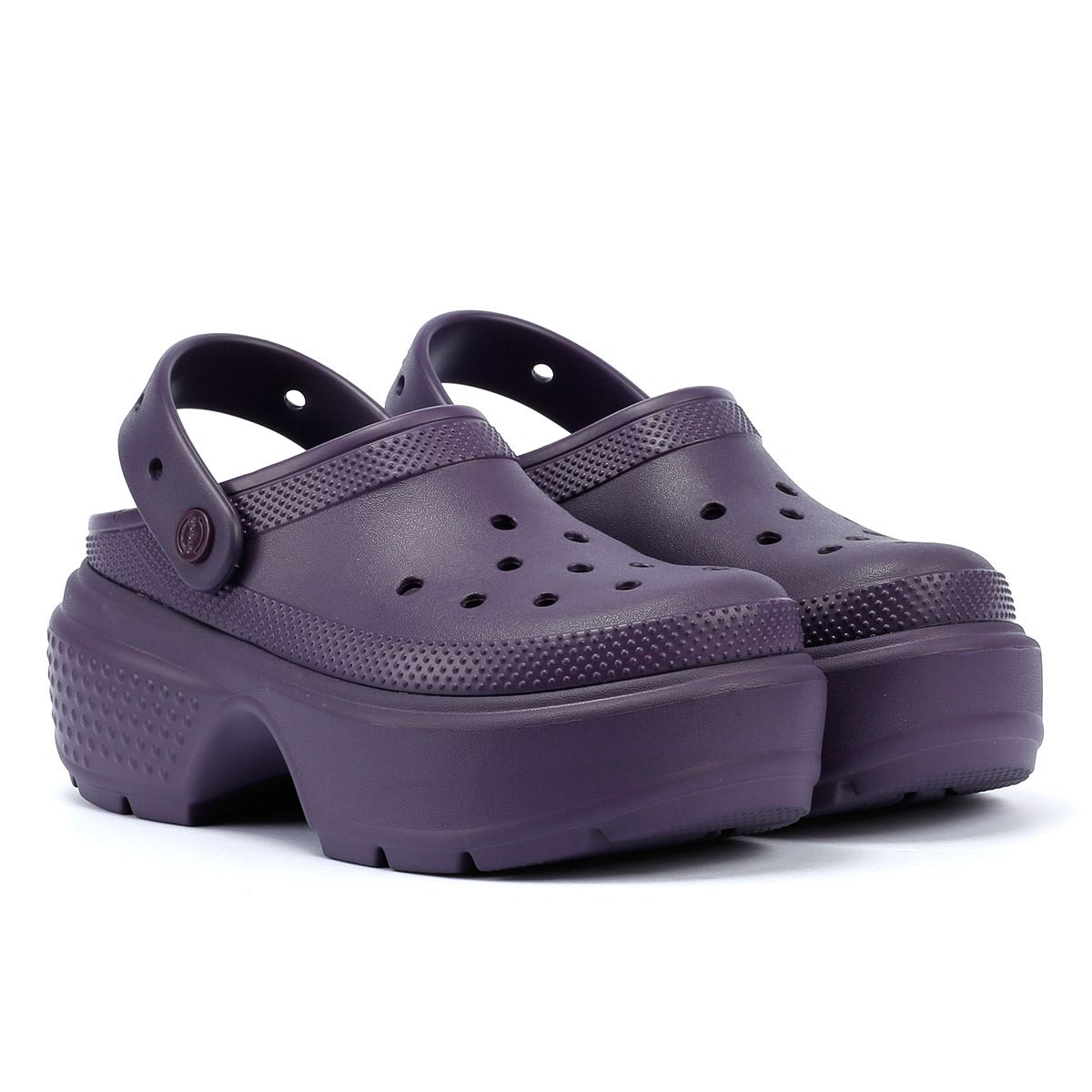 Crocs Stomp Womens Dark Iris Clogs - Purple - Size UK 6 | Crocs Sale | Discount Designer Brands