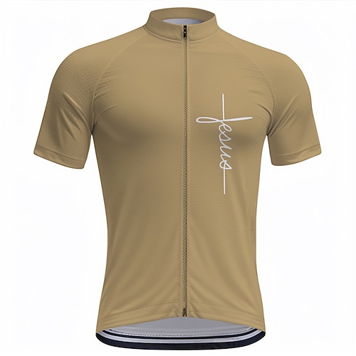 Herren Radtrikot Grafik Kurzarm Fahhrad T-Shirt Oberteil mit 3 Gesäßtaschen Mountainbike MTB Straßenradsport Schnelltrocknend Frontreißverschluss Feuchtigkeitsableitend Sport Blau Grün Khaki Image