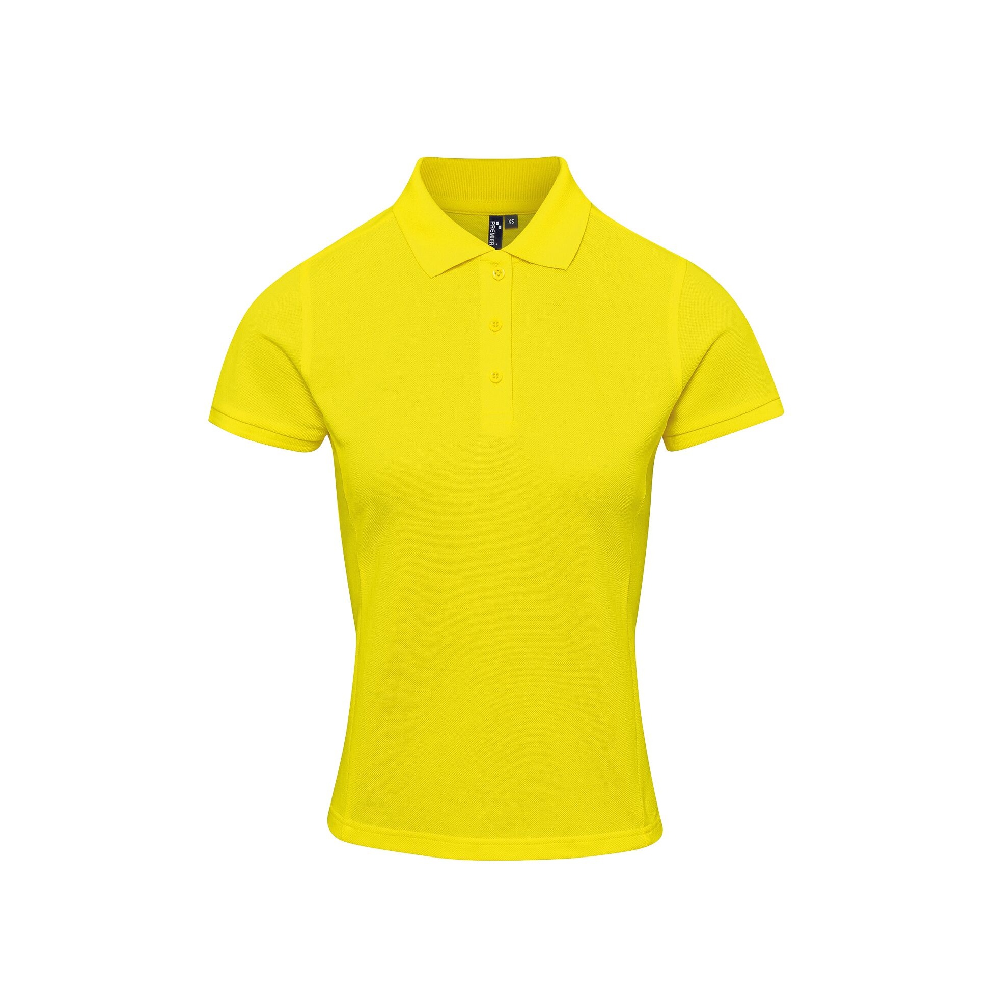 Premier Damen Polo-Shirt Coolchecker mit CoolPlus (Gelb) Image