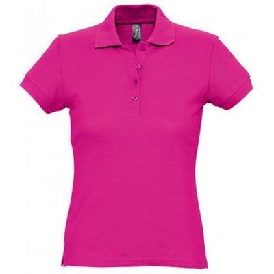 SOLS Womens/Ladies Passion Pique Short Sleeve Polo Shirt (Fuchsia) Image