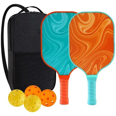 Pickleball Paddles USAPA Approved Set Rackets Honeycomb Core 4 Balls Portable Racquet Cover Carrying