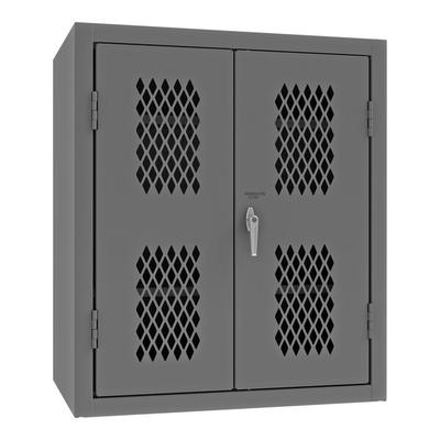 Durham Mfg 36" x 24" x 42" 14 Gauge Steel 2-Shelf Storage Cabinet with Ventilated Doors EMDC-362442-95