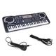 JZZANG 61 Keys Electronic Keyboard Digital Piano, Electric Piano Musical Instrument Kids Learning Keyboard with Microphone Built- In Speaker, or Kids 1-6 Years Old Digital Piano Toy