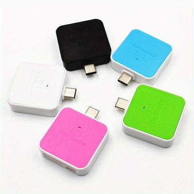 TEMU Type-c Mobile Phone Card Reader 2-in-1 Multi-purpose Card Reader Tf/sd Otg Quality Is Stable