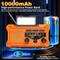 TEMU 10000mah Emergency Weather Radio With Solar Charging, Hand Crank Radio Solar Radio Portable Radio Am/fm/noaa Radio Led Flashlight Reading Lamp Compass Phone Charger Sos Alarm For Outdoor Camping