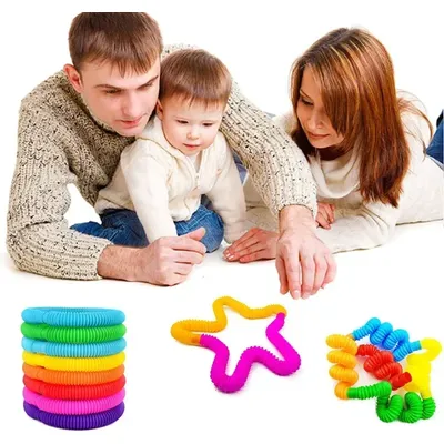 Large Pop Tubes Fidget Toys Sensory Toy for Stress Anxiety Relief for Children Adults Learning Toys