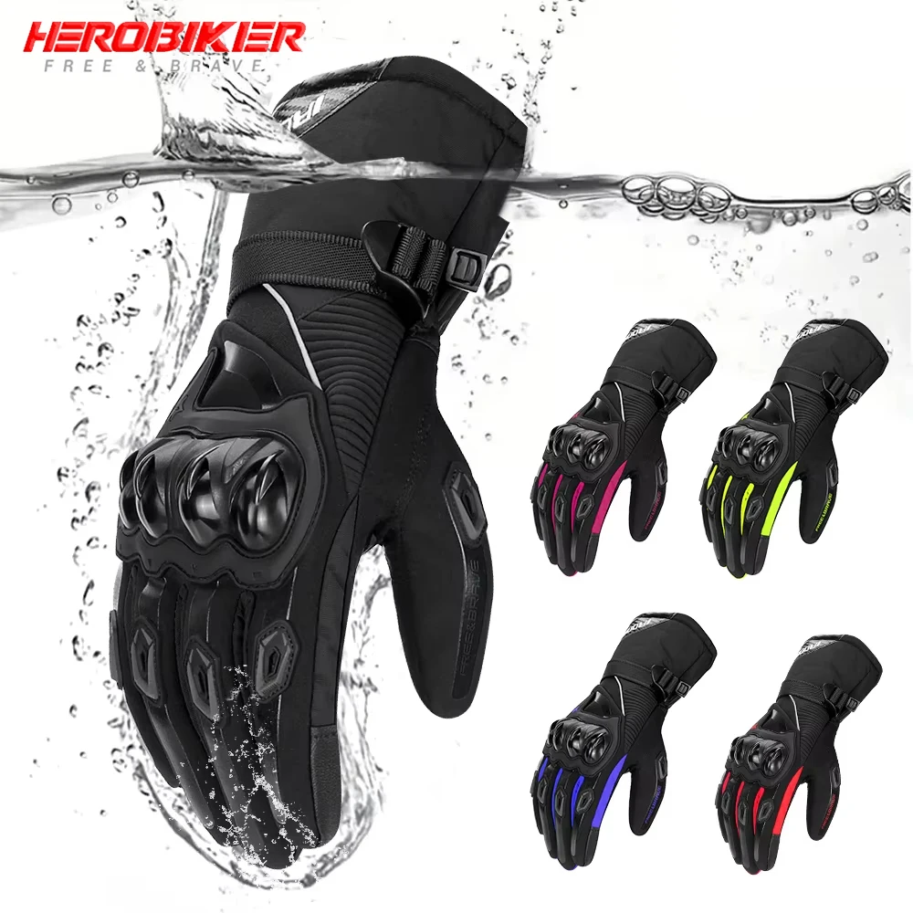 Motorrad Handschuhe Wasserdicht Winddicht Voll Finger Moto Motorrad Reiten Handschuhe Touchscreen Moto Motocross Handschuhe Winter Image
