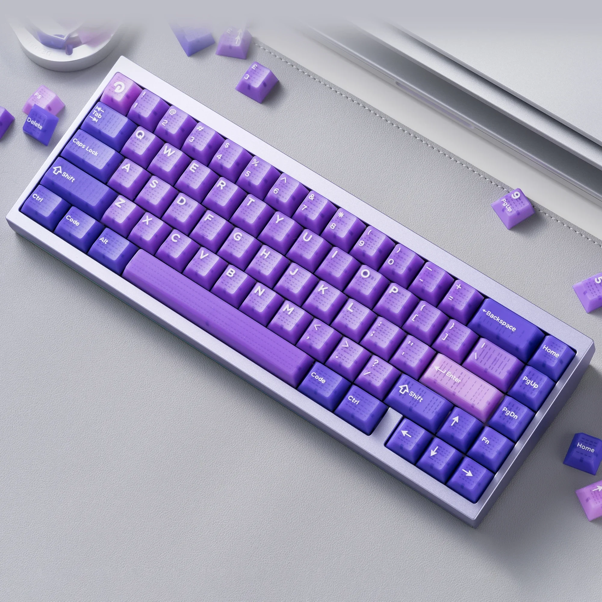 Hififox x Domikey Seven Elements Slime Cherry Profile ABS Doubleshots Tastenkappen-Set für Tastatur BM60 CSTC75 BM65 BM68 XD60 Visieren Image