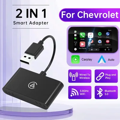 Neue drahtlose Mini-Box 2 in1 für Chevrolet Carplay Android Auto Wireless-Adapter Smart Mini-Box Plug & Play Dongle WiFi schnelle Verbindung
